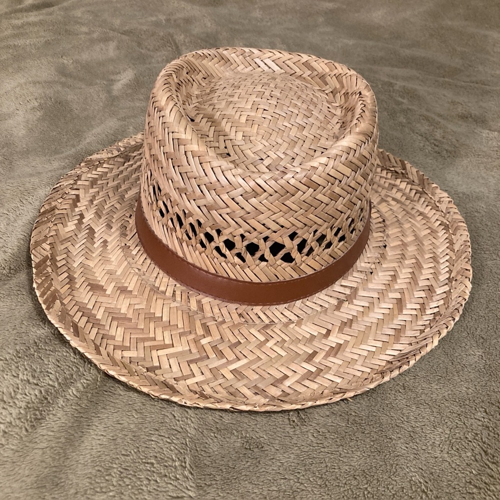 NWOT Dorfman Pacific Company DPC Vintage 80s 90s Authentic Straw Hat Tan Brown